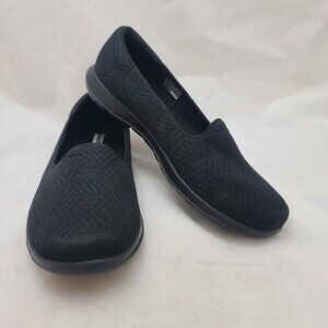 Skechers Go Walk Lite Sweet Gal Loafers Size 12W Black Mesh Slip On